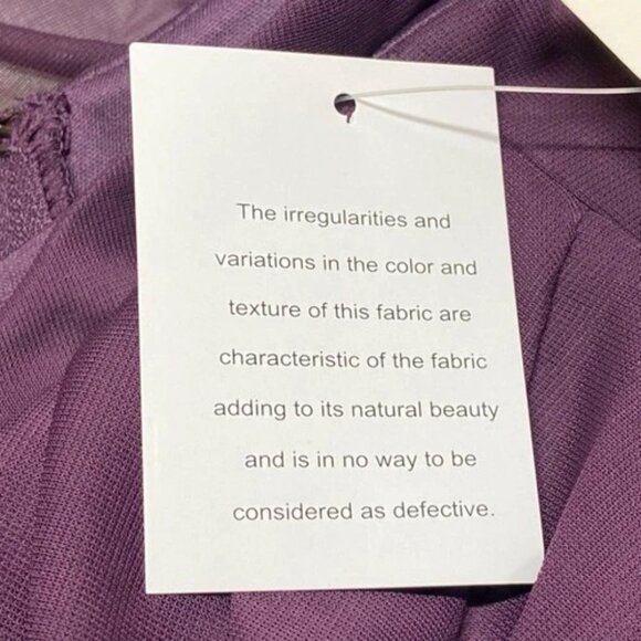 David’s Bridal Bridesmaid Dress Women's 14 Plum Short Mesh Cowl Back $129.95 NWT - Picture 14 of 16